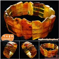 琥珀皇朝★震撼收藏品★鸡油黄褐红老蜜蜡★渐变双色乾坤大珠 