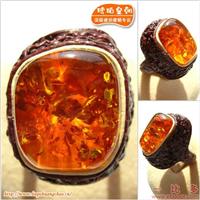 琥珀皇朝★震撼欧陆原单款琥珀戒指★坐享欧陆风情★媒体推荐2 