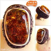 琥珀皇朝★震撼欧陆原单款琥珀戒指★坐享欧陆风情★媒体推荐9 