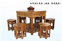 福来世家红木家具 七件套六角桌（越南 降香花梨）
