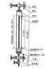 Quartz glass tube liquid level meter