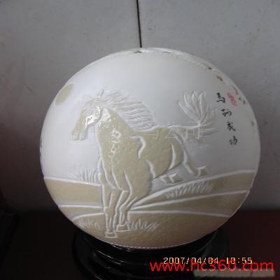 Ostrich egg handicraft