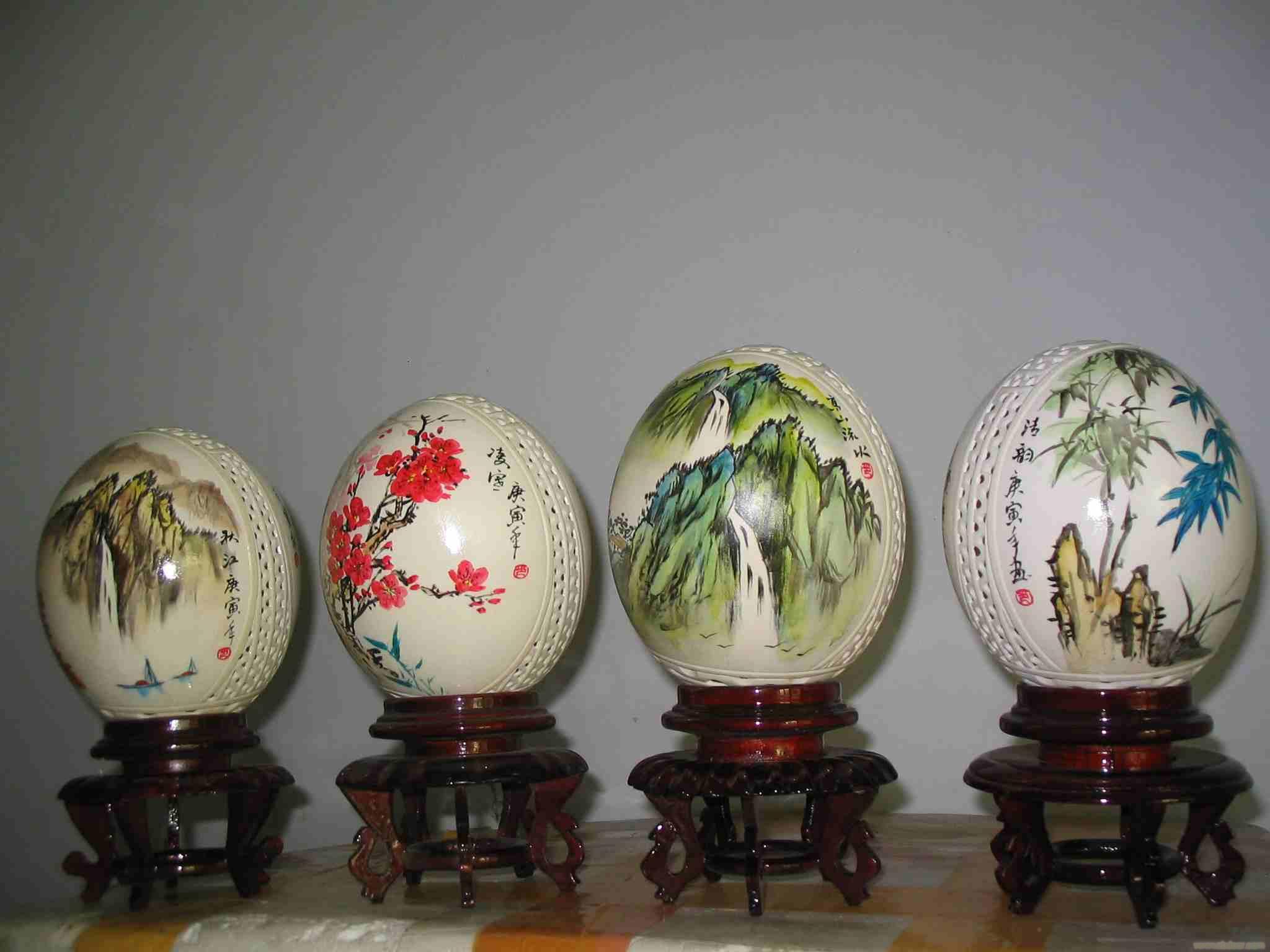 Zhengzhou fine ostrich egg art